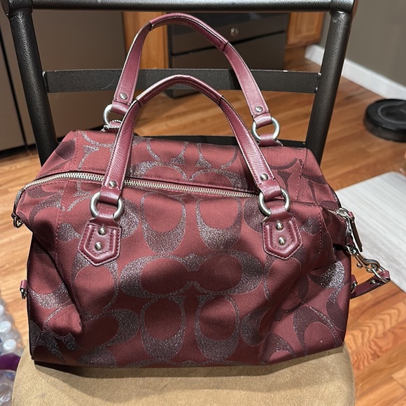 Coach Maroon Purse - Picture 2 of 4